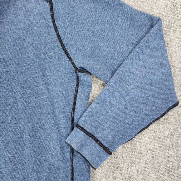 Tommy Bahama Sweater Mens Large Blue Black Flipsider 1/2 Zip Reversible Pullover - Picture 4 of 16